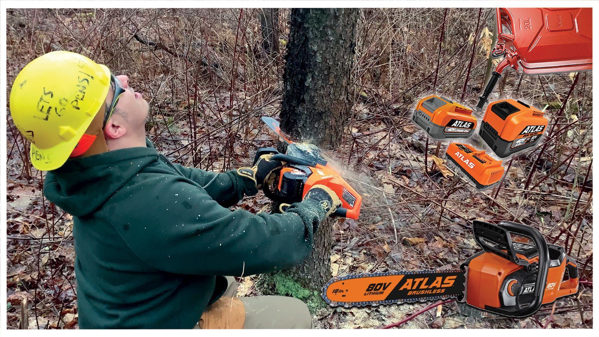 Atlas 80v Harbor Freight Chainsaw vs Gas Chainsaw