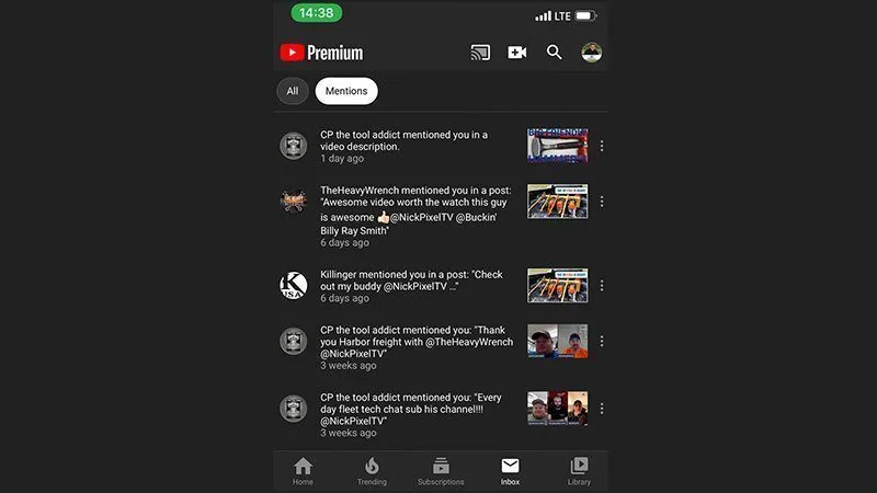 Channel Mentions for Creators on Youtube