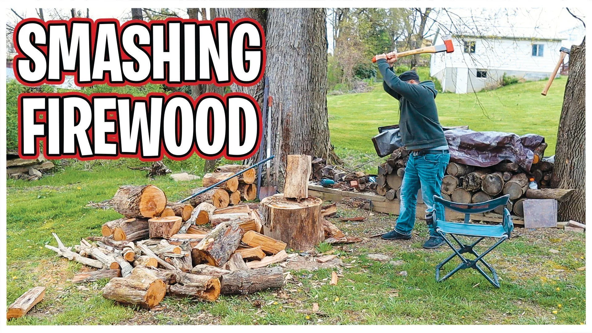 Smashing Firewood with the Stihl Pro Splitting Axe