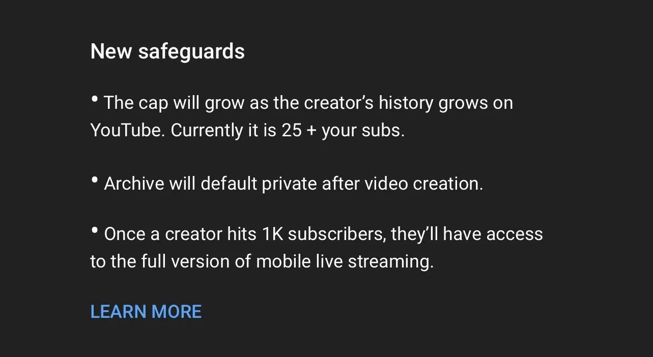 Live streaming is here for new creators!